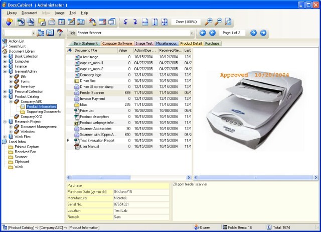 DocuCabinet Screenshot